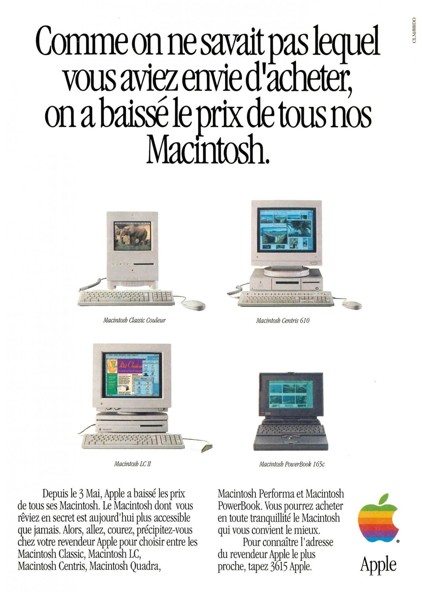 1993 apple ad centris powerbook classic lcii